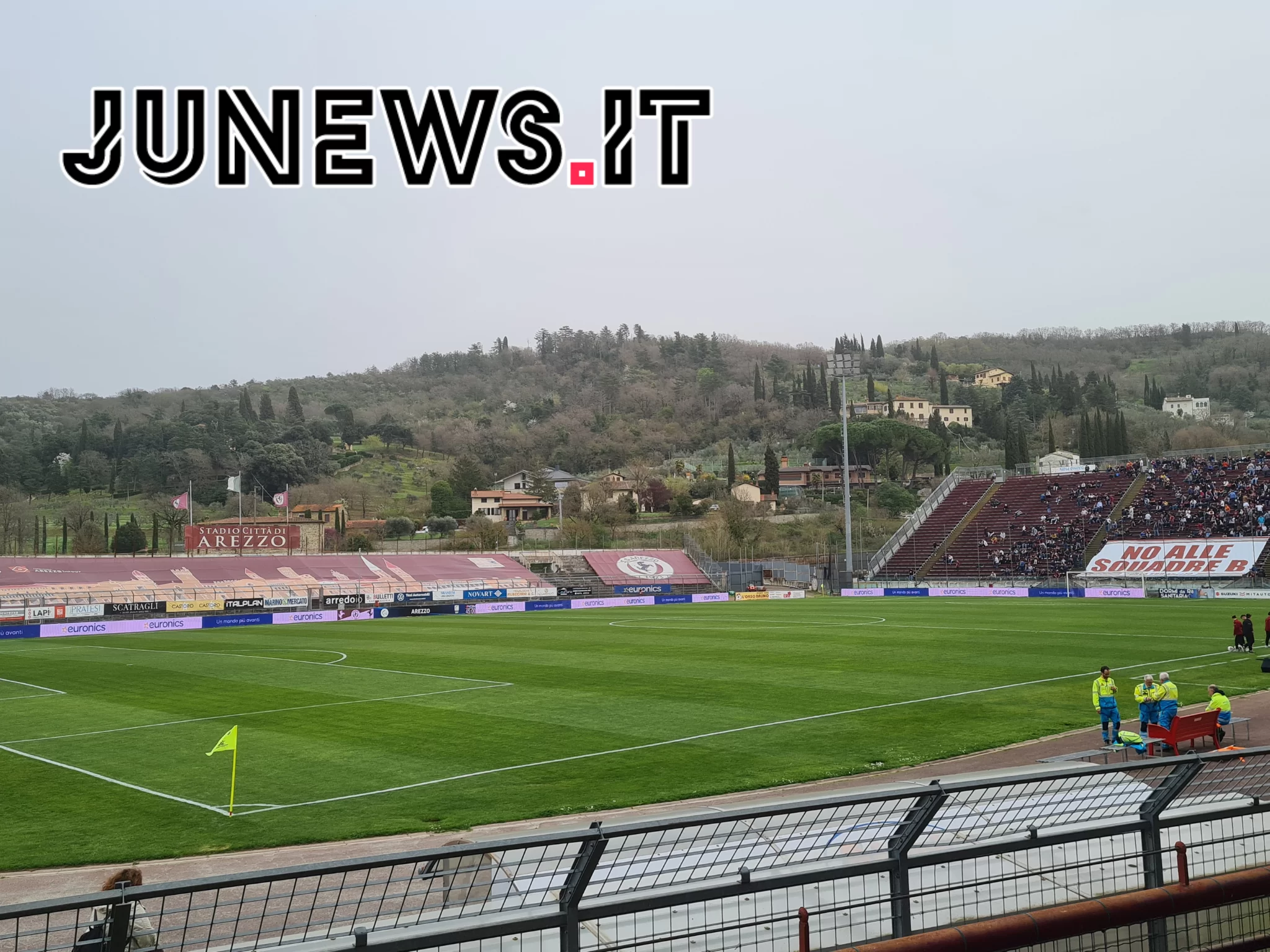 Stadio di Arezzo dove si gioca il ritorno dei playoff di Serie C con la Juventus Next Gen