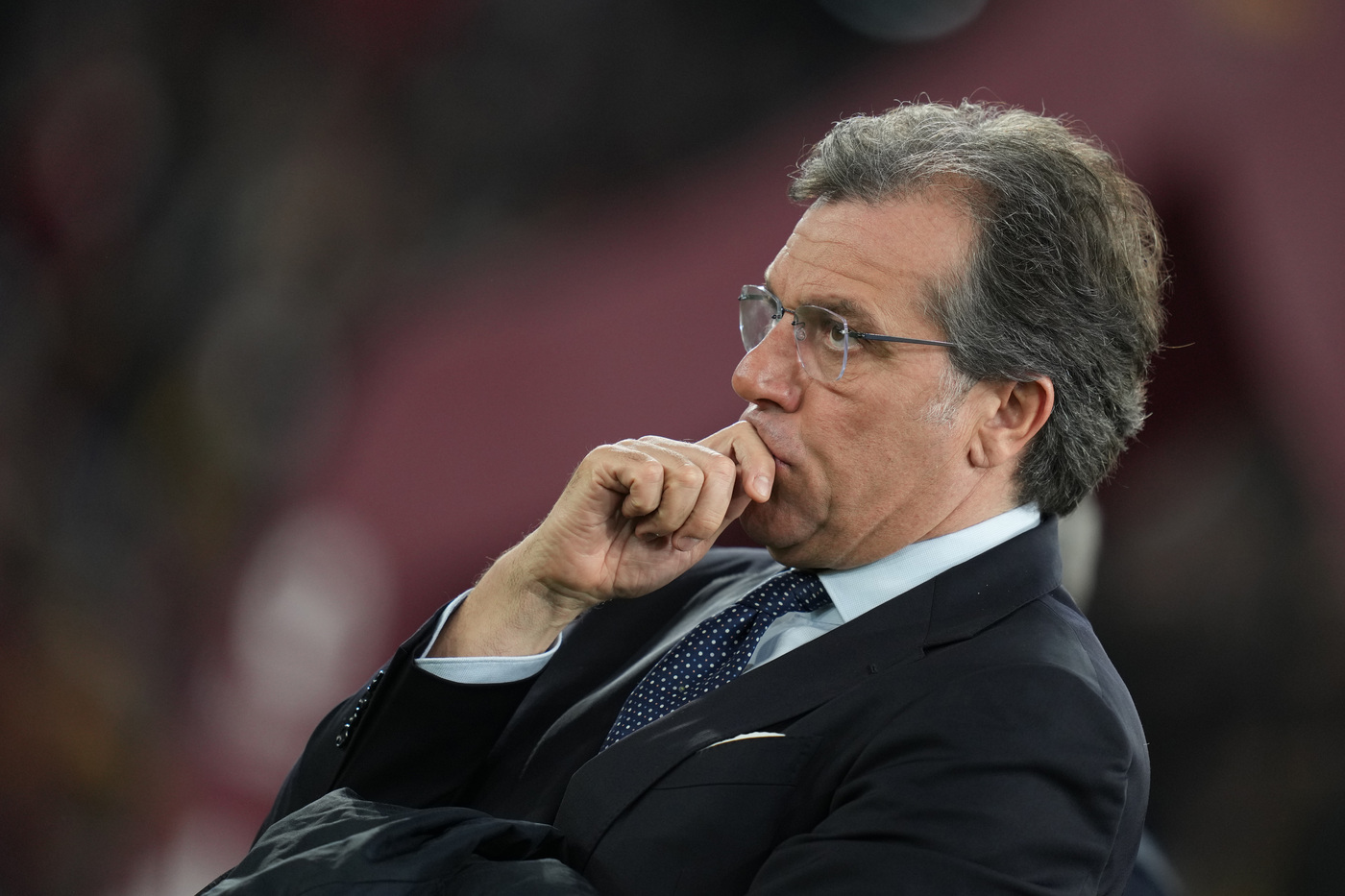 Il direttore sportivo della Juventus Giuntoli assiste a Roma-Juventus Junews.it